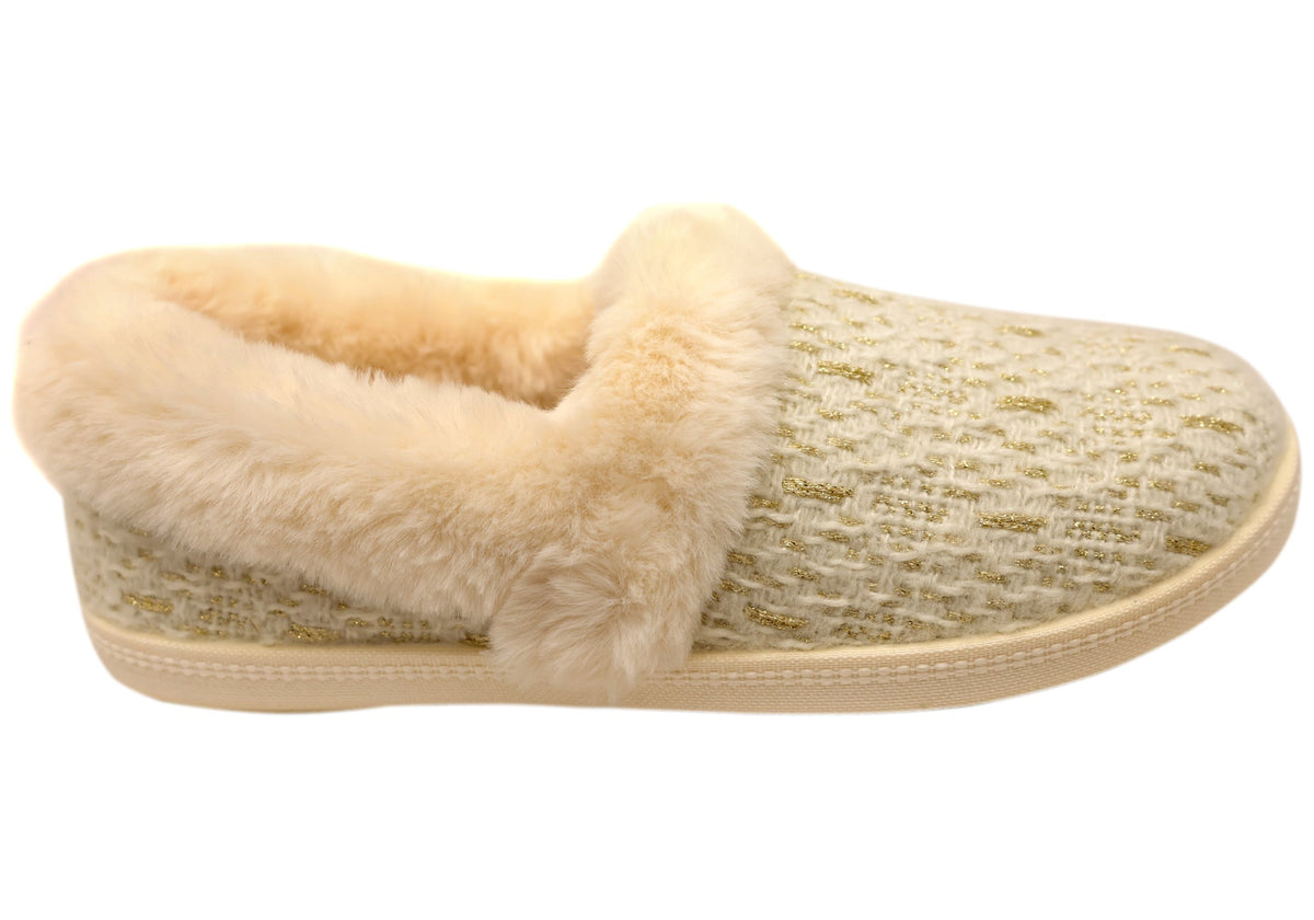 Skechers Womens Cozy Campfire Crystal Sky Comfortable Slippers
