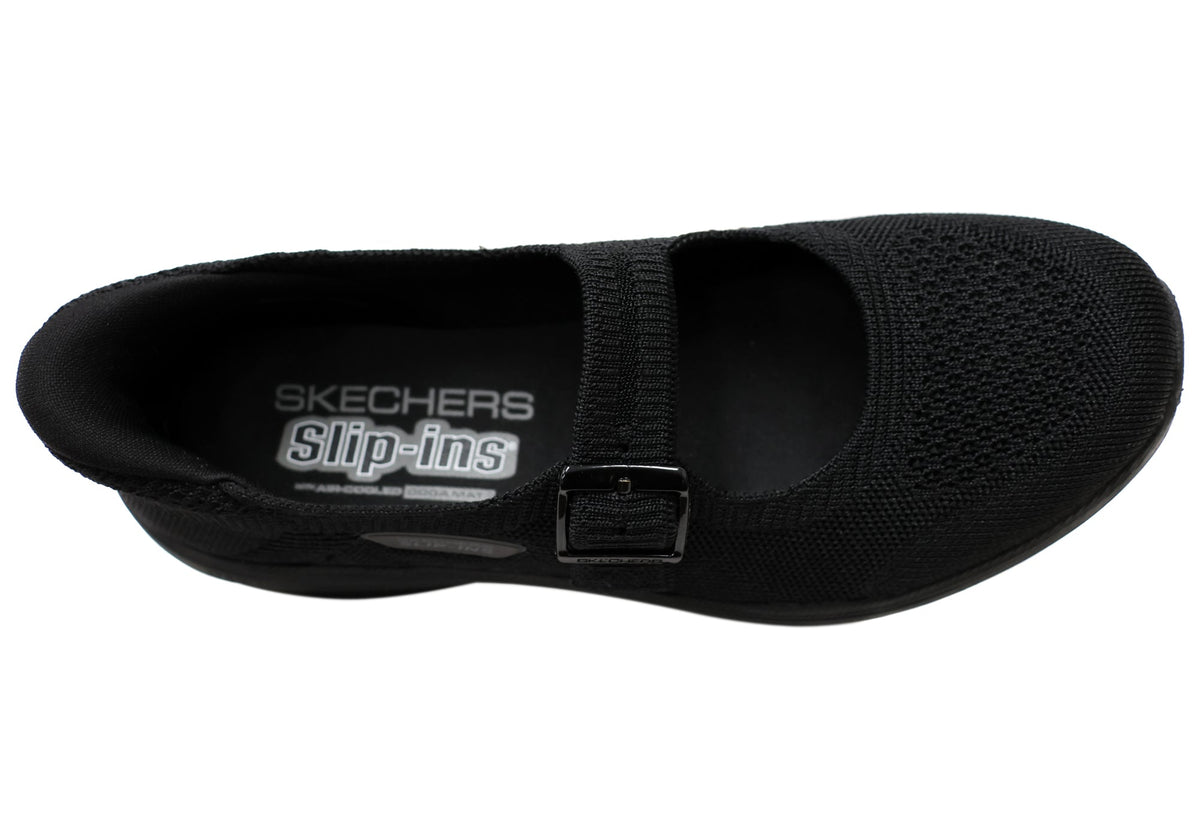 Skechers Womens Slip Ins Max Cushioning Lite Aura Mary Jane Shoes