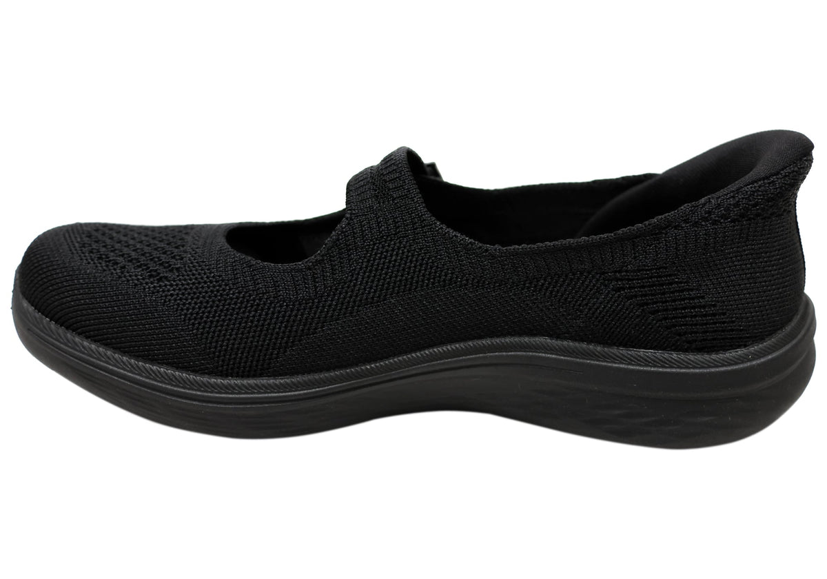 Skechers Womens Slip Ins Max Cushioning Lite Aura Mary Jane Shoes