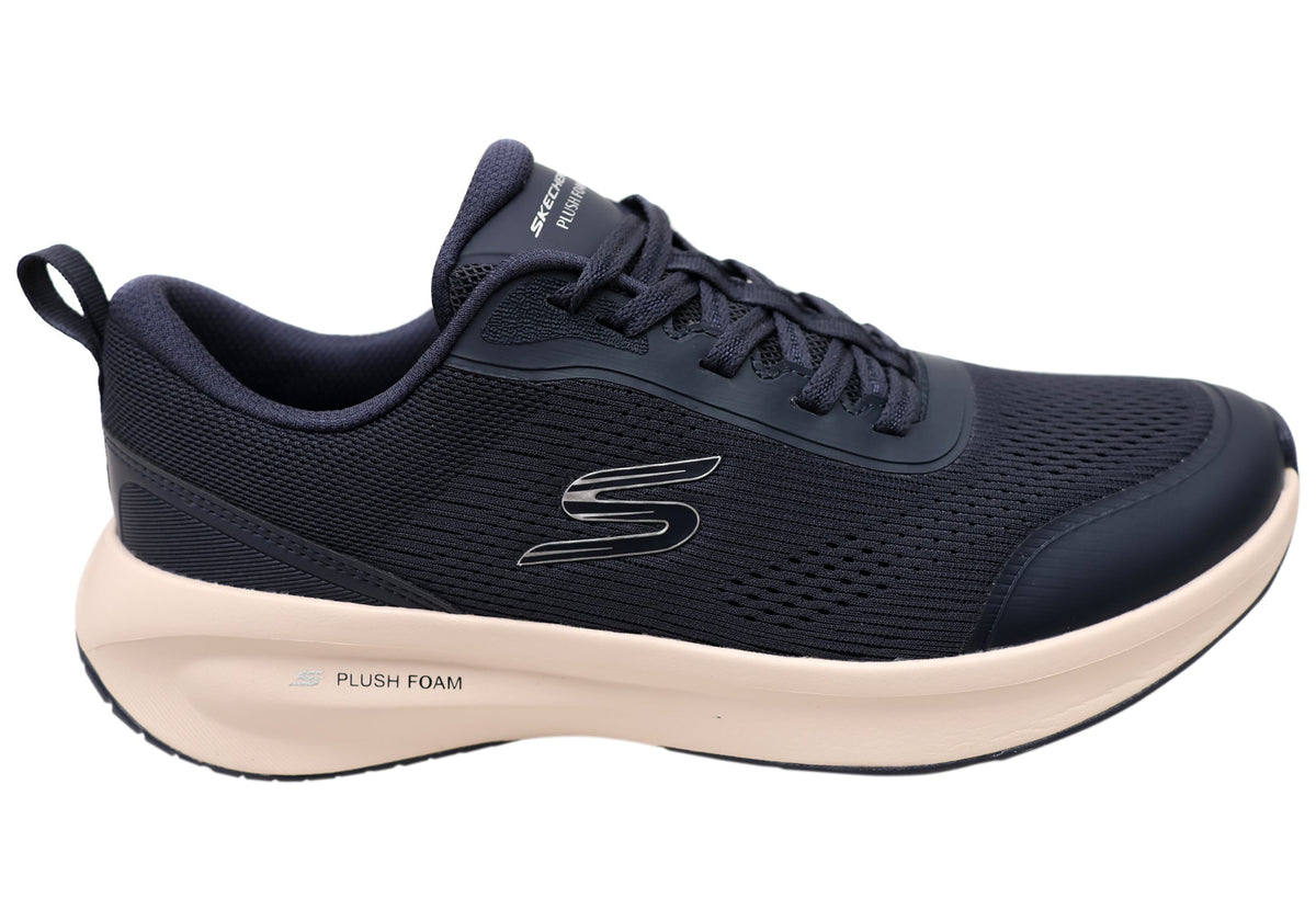 Skechers Womens Plush Foam Comfortable Lace Up Athletic Shoes