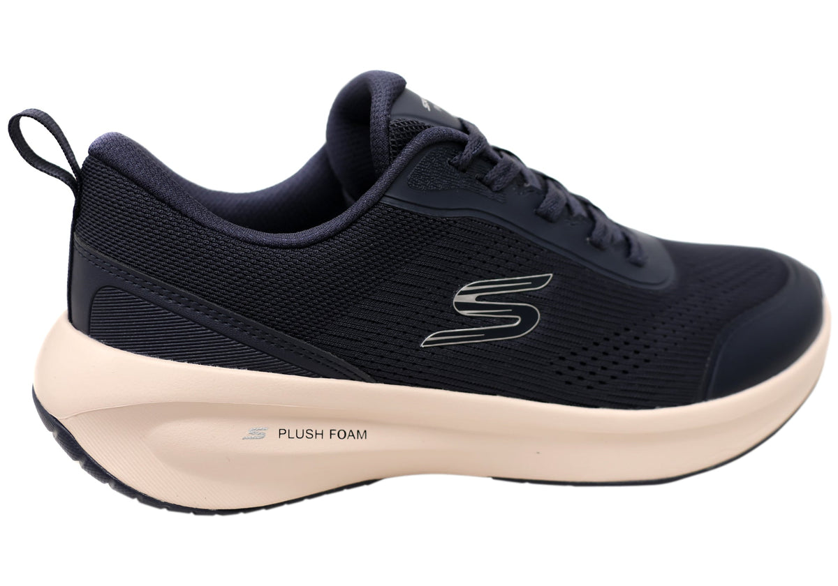 Skechers Womens Plush Foam Comfortable Lace Up Athletic Shoes