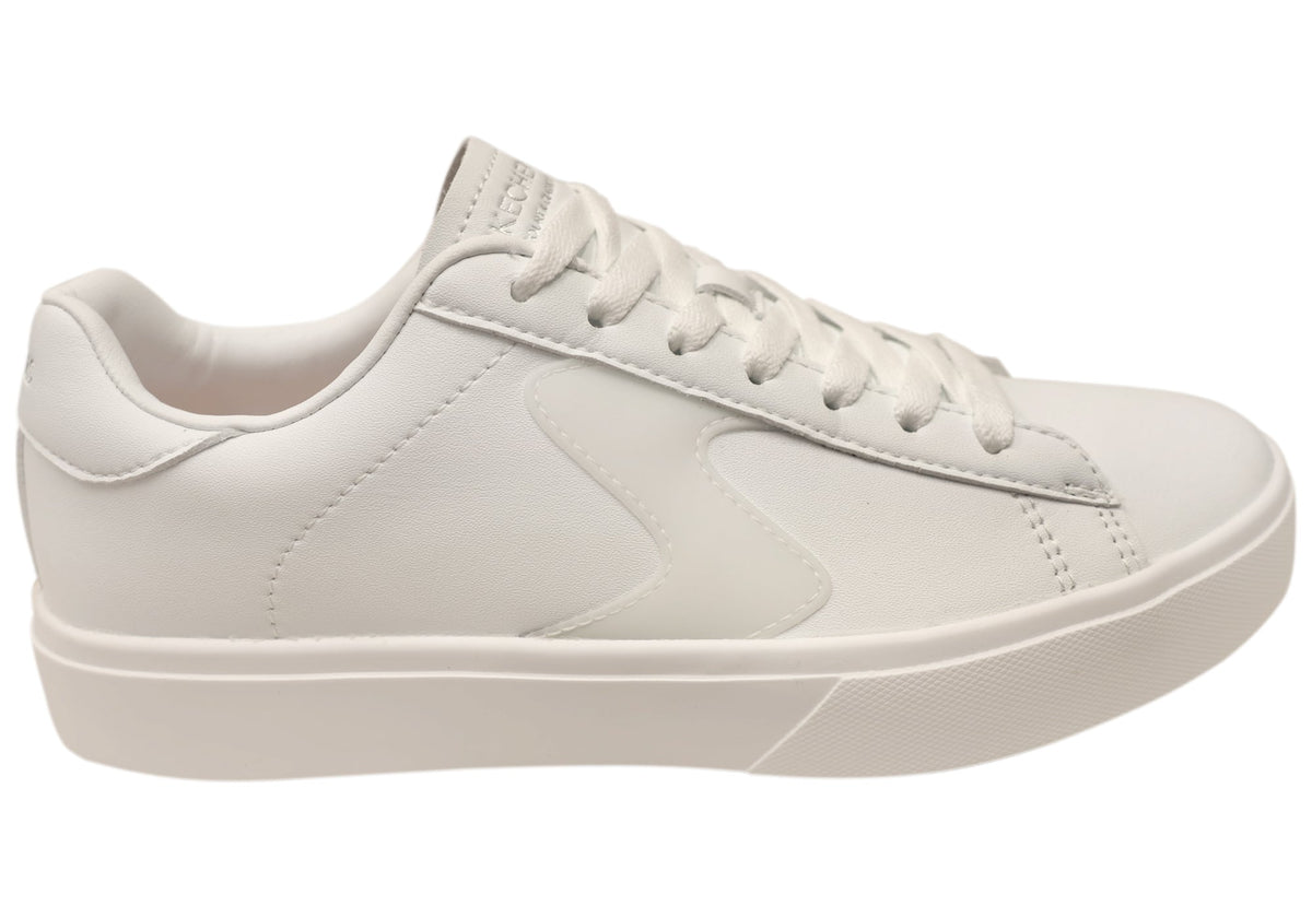 Skechers Womens Eden LX Top Grade Comfortable White Sneakers