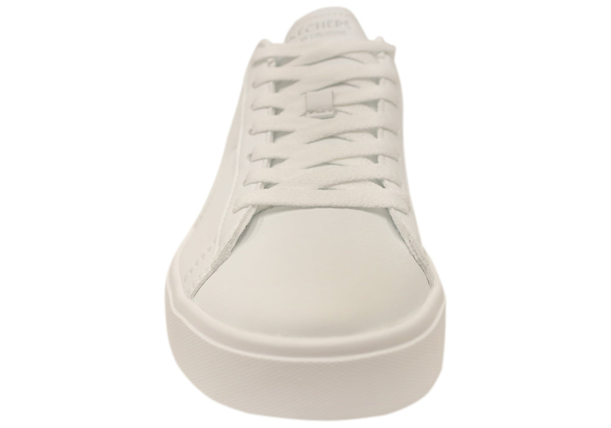 Skechers Womens Eden LX Top Grade Comfortable White Sneakers