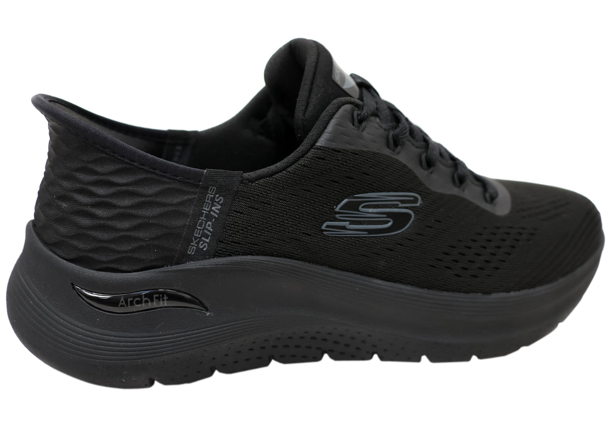 Skechers Womens Slip In Arch Fit 2.0 Easy Chic Wide Fit Comfort Shoes