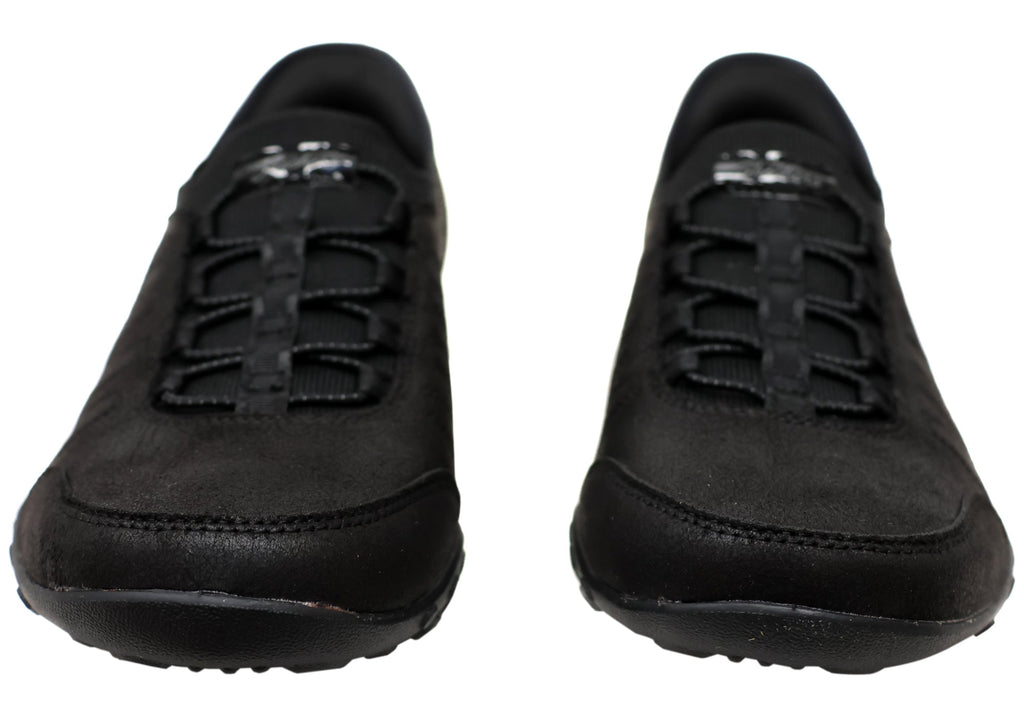 Skechers Womens Slip Ins Breathe Easy Home Body Black Shoes