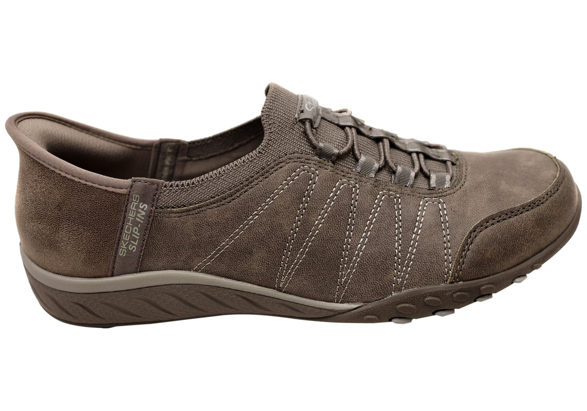 Skechers Womens Slip Ins Breathe Easy Home Body Wide Fit Shoes