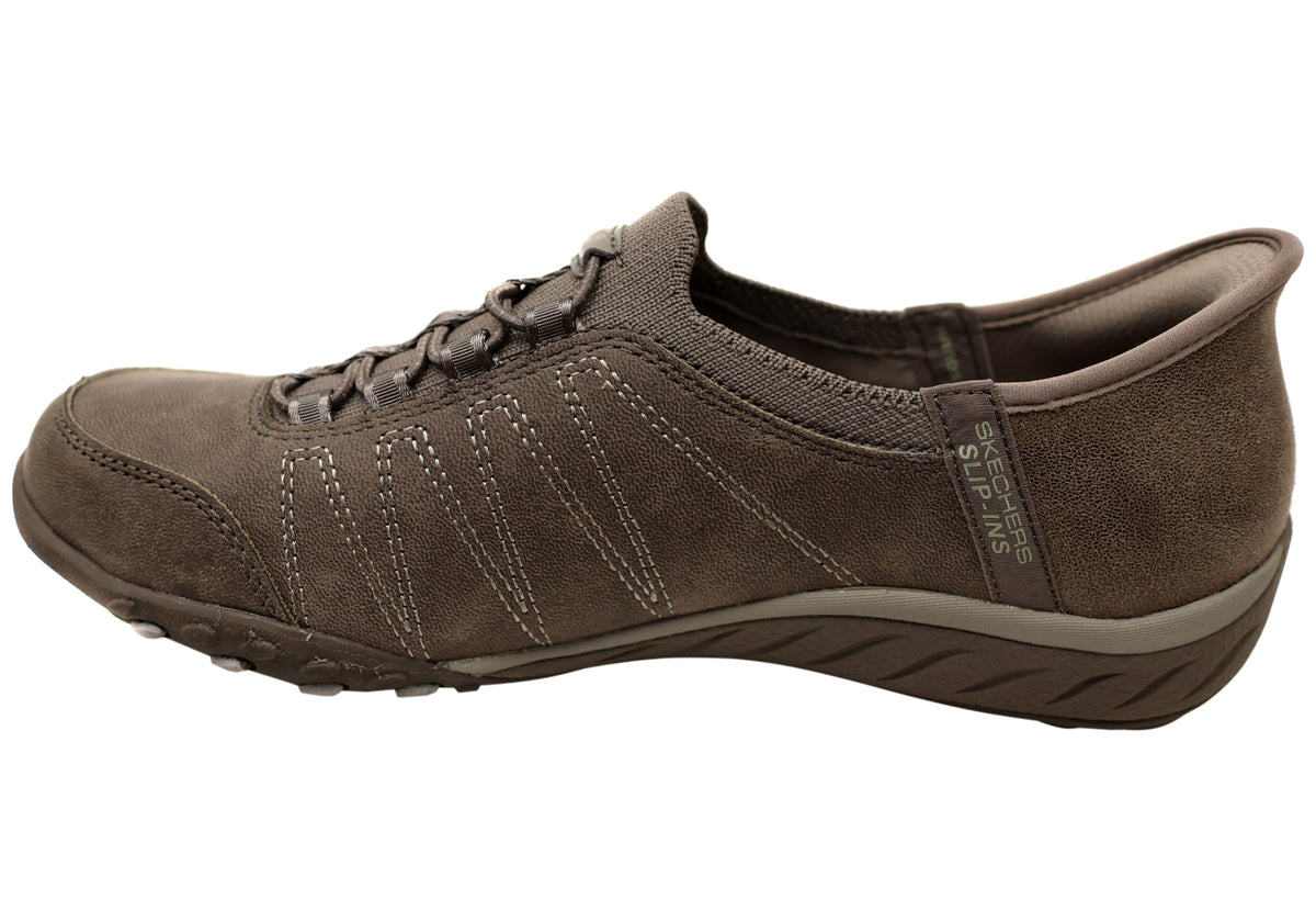 Skechers Womens Slip Ins Breathe Easy Home Body Wide Fit Shoes