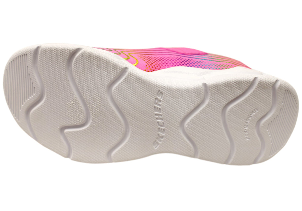 Skechers Girls Kids S Lights Wavy Beams Comfortable Light Up Shoes