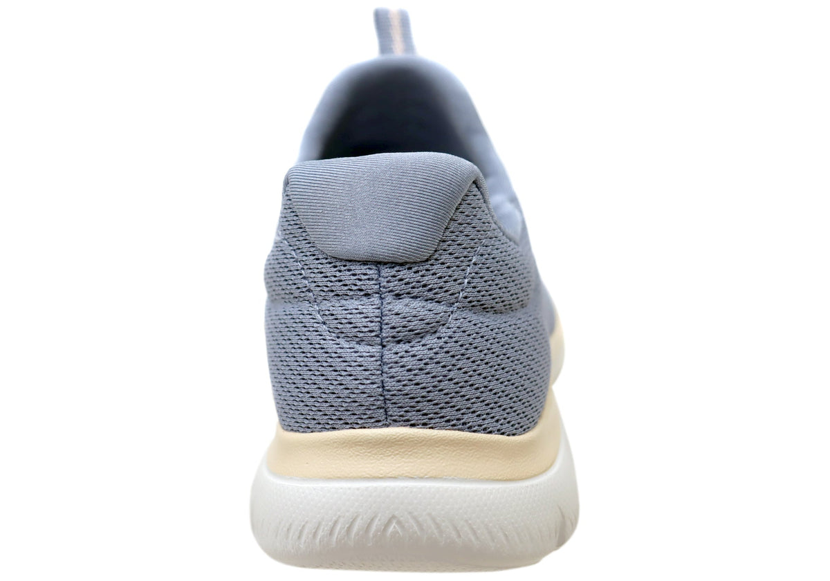 Skechers Womens Summits Summer Blush Slip On Shoes Light Blue
