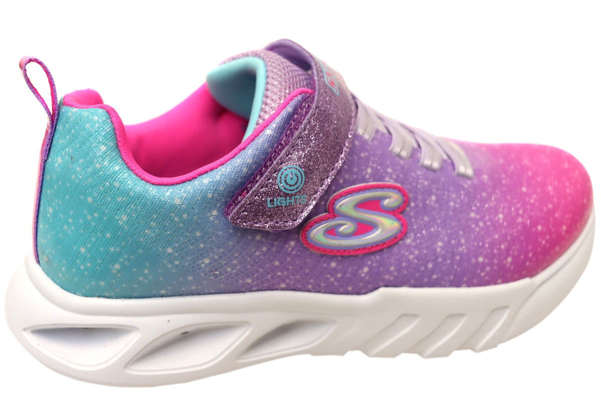 Skechers Kids S Lights Flicker Flash Ombre Dreamer Light Up Shoes