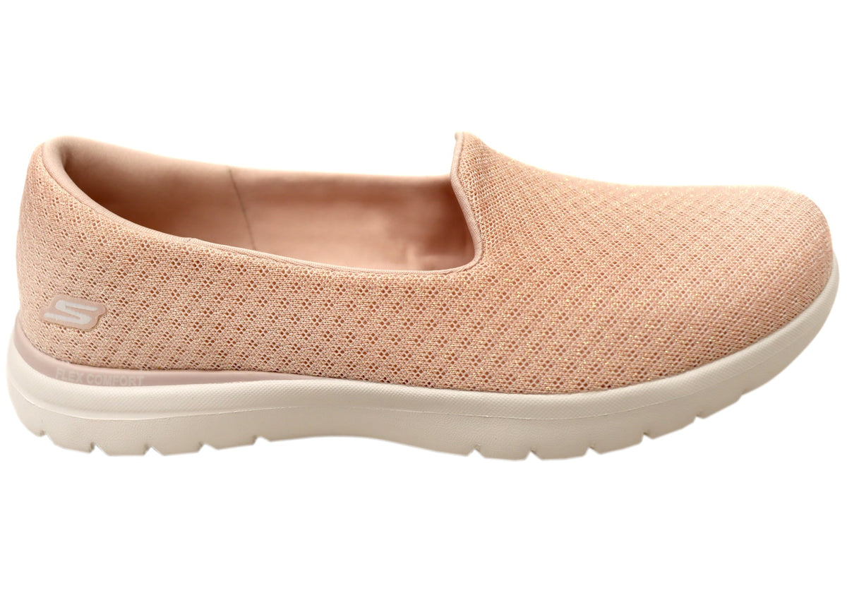 Skechers Womens On The Go Flex Charm Comfortable Shoes Rose