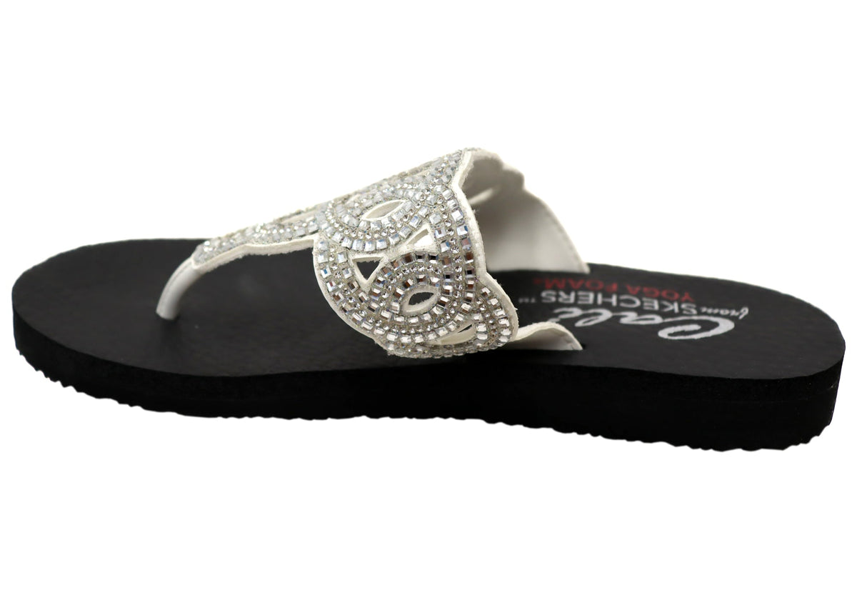 Skechers Womens Meditation Limitless Glamorous Thongs Sandals