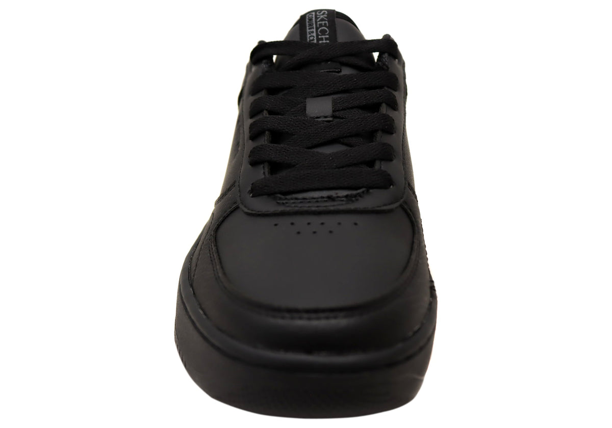Skechers Womens Sport Court 2.0 Core Essential Comfort Black Sneakers