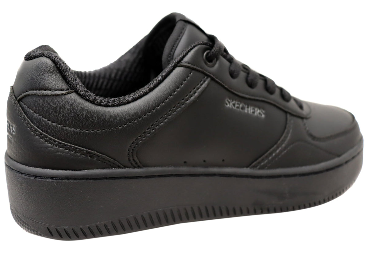 Skechers Womens Sport Court 2.0 Core Essential Comfort Black Sneakers