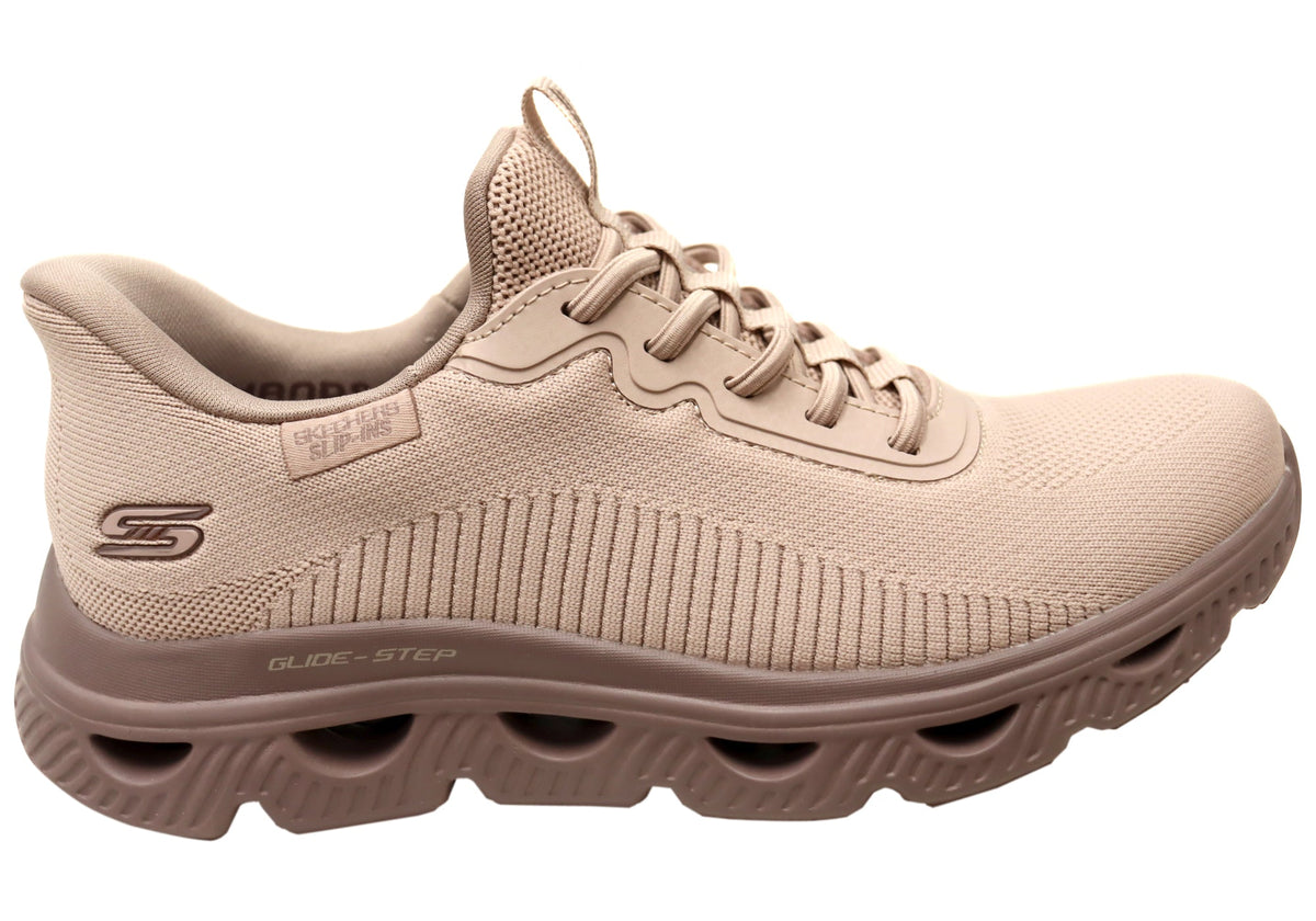 Skechers Womens Slip Ins BOBS Sport Arc Waves Comfortable Shoes