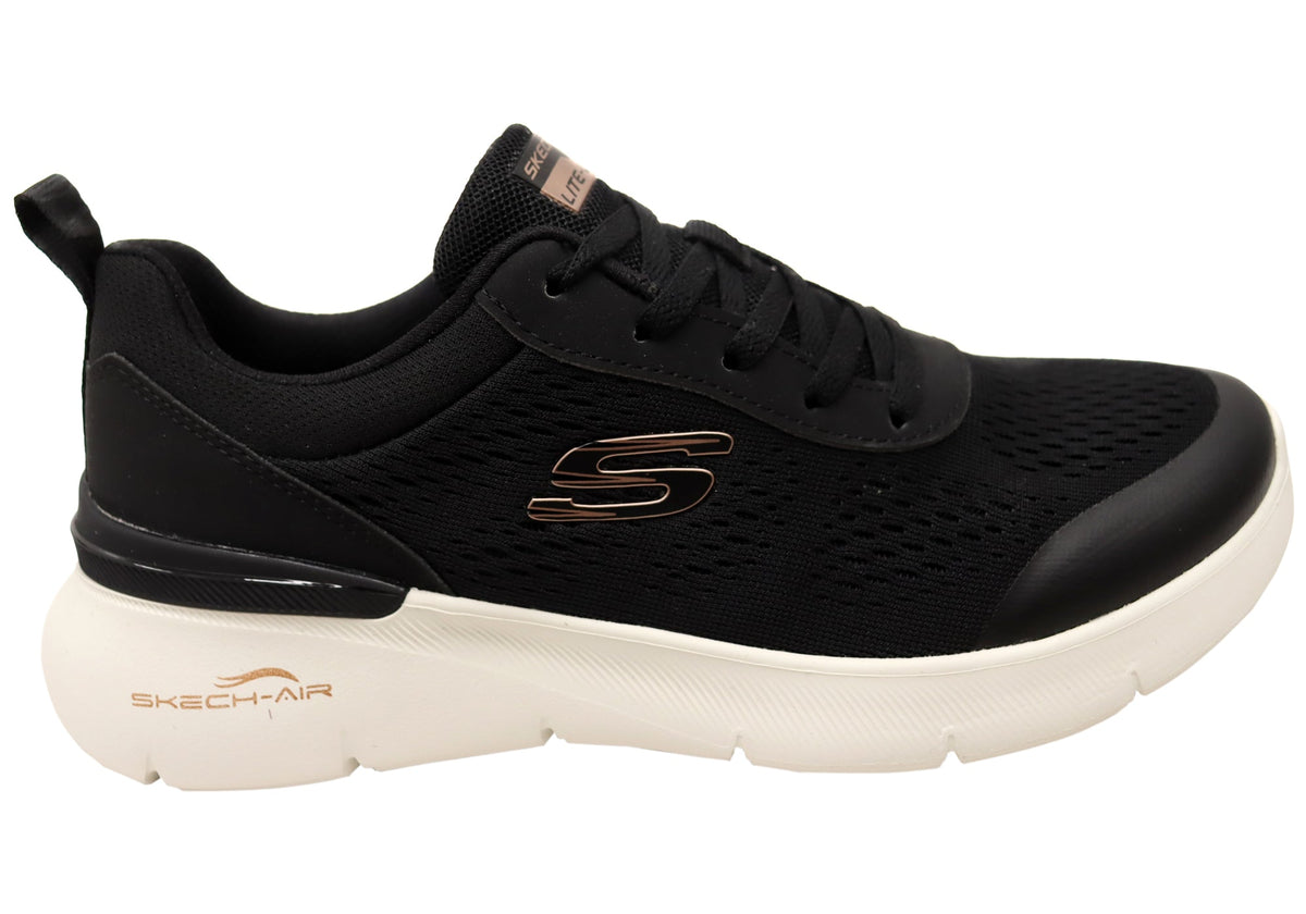 Skechers Womens Skech Air Dynamight 2.0 New Heights Shoes Black