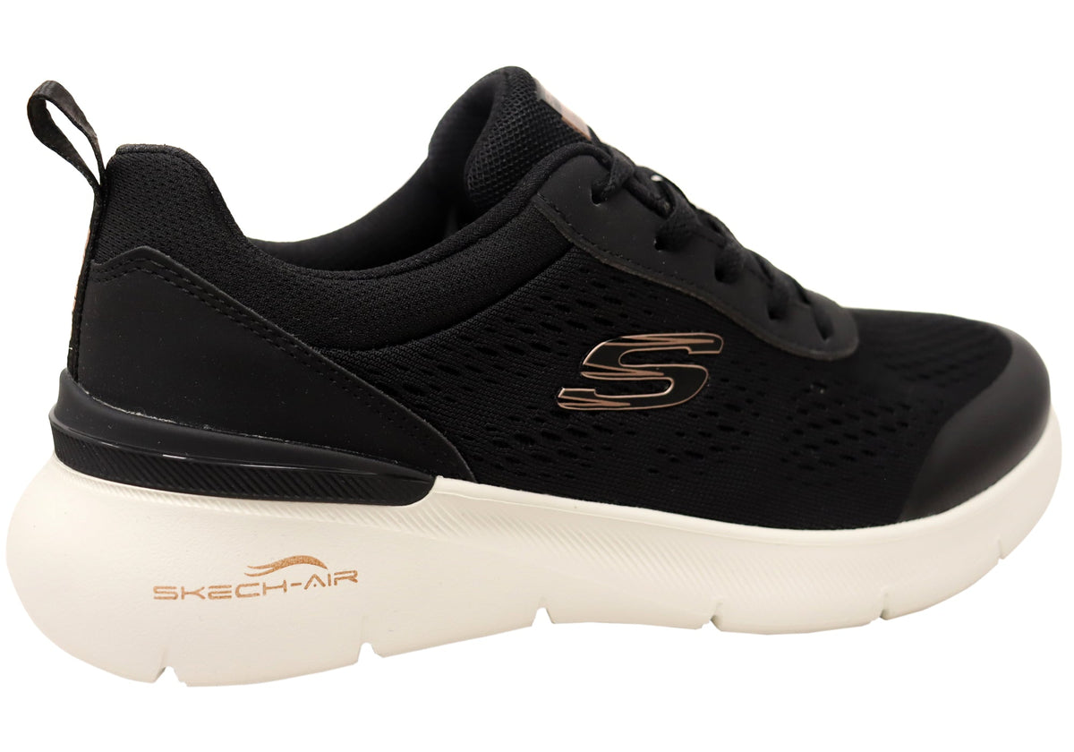 Skechers Womens Skech Air Dynamight 2.0 New Heights Shoes Black