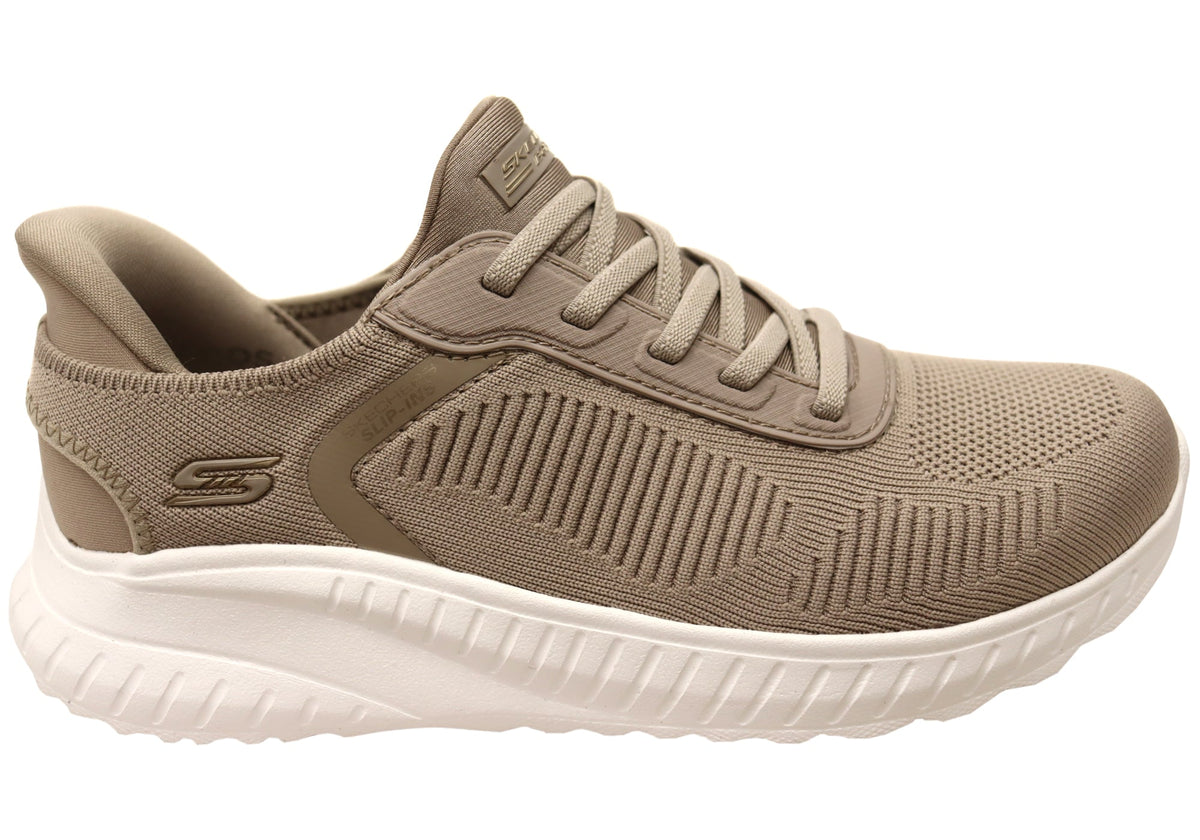 Skechers Womens Slip Ins Bobs Sport Squad Chaos Current Wide Fit Shoes