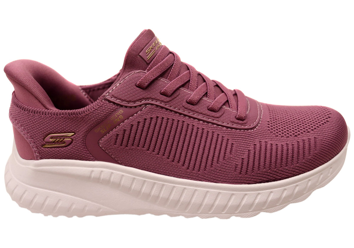 Skechers Womens Slip Ins Bobs Sport Squad Chaos Current Wide Fit Shoes
