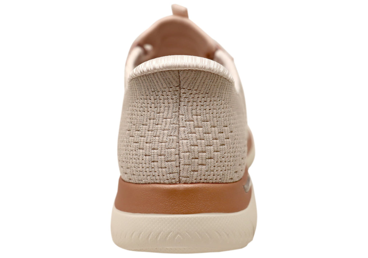 Skechers Womens Slip Ins Arch Fit Summits Soft Shimmer Comfort Shoes