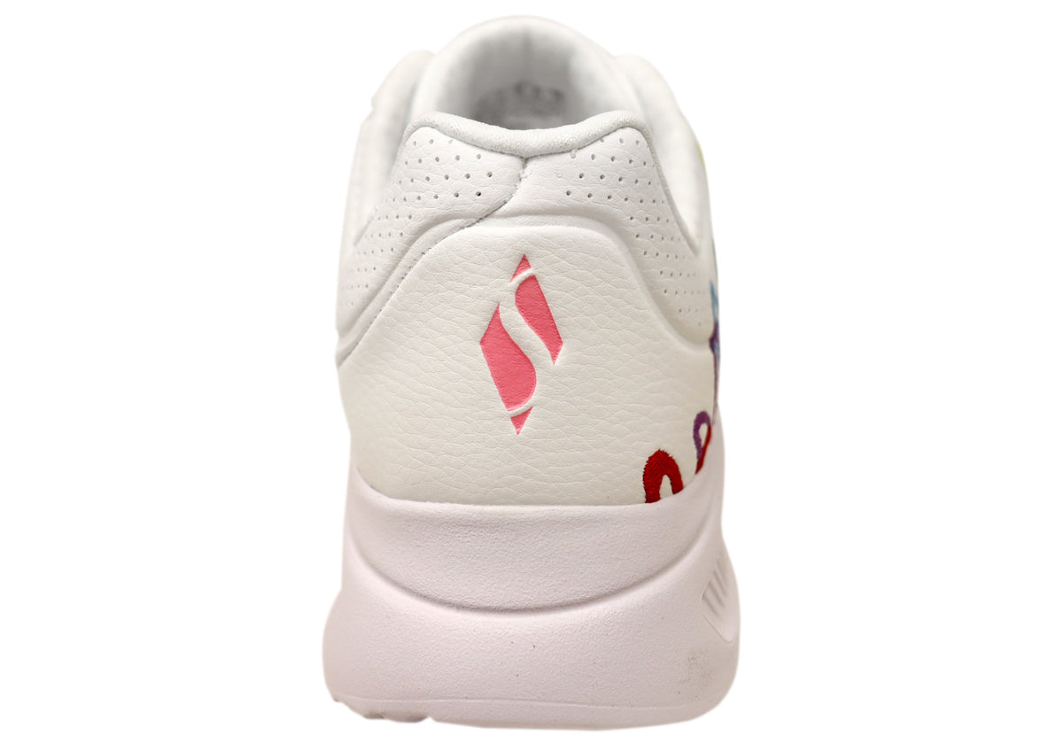 Skechers Womens Uno Lite Shinin Hearts Comfortable Shoes