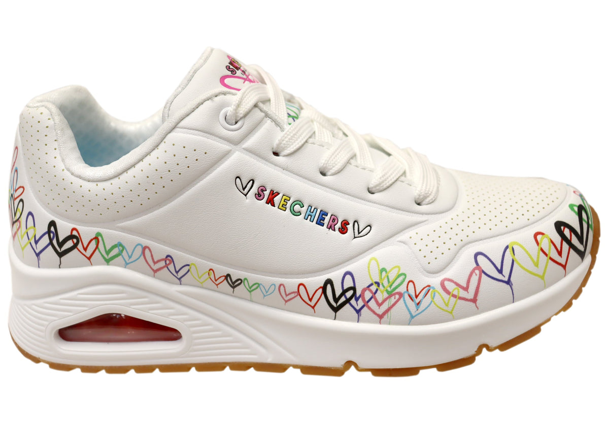 Skechers Womens Uno Love All Round Comfortable Lace Up Shoes