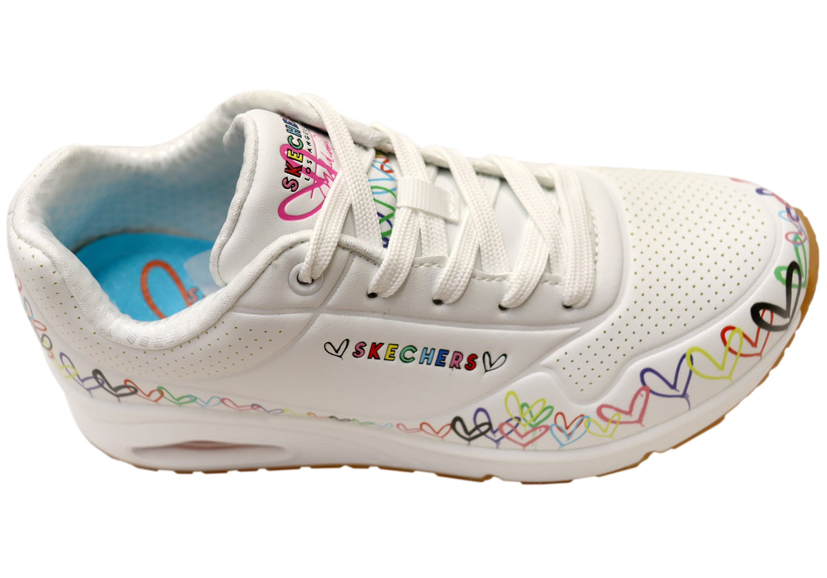 Skechers Womens Uno Love All Round Comfortable Lace Up Shoes