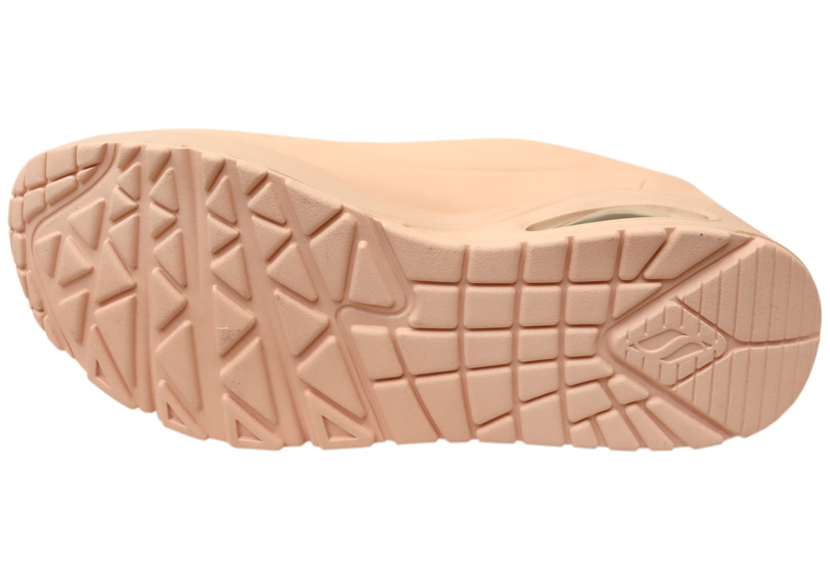 Skechers Womens Uno Stand on Air Comfortable Shoes Light Pink