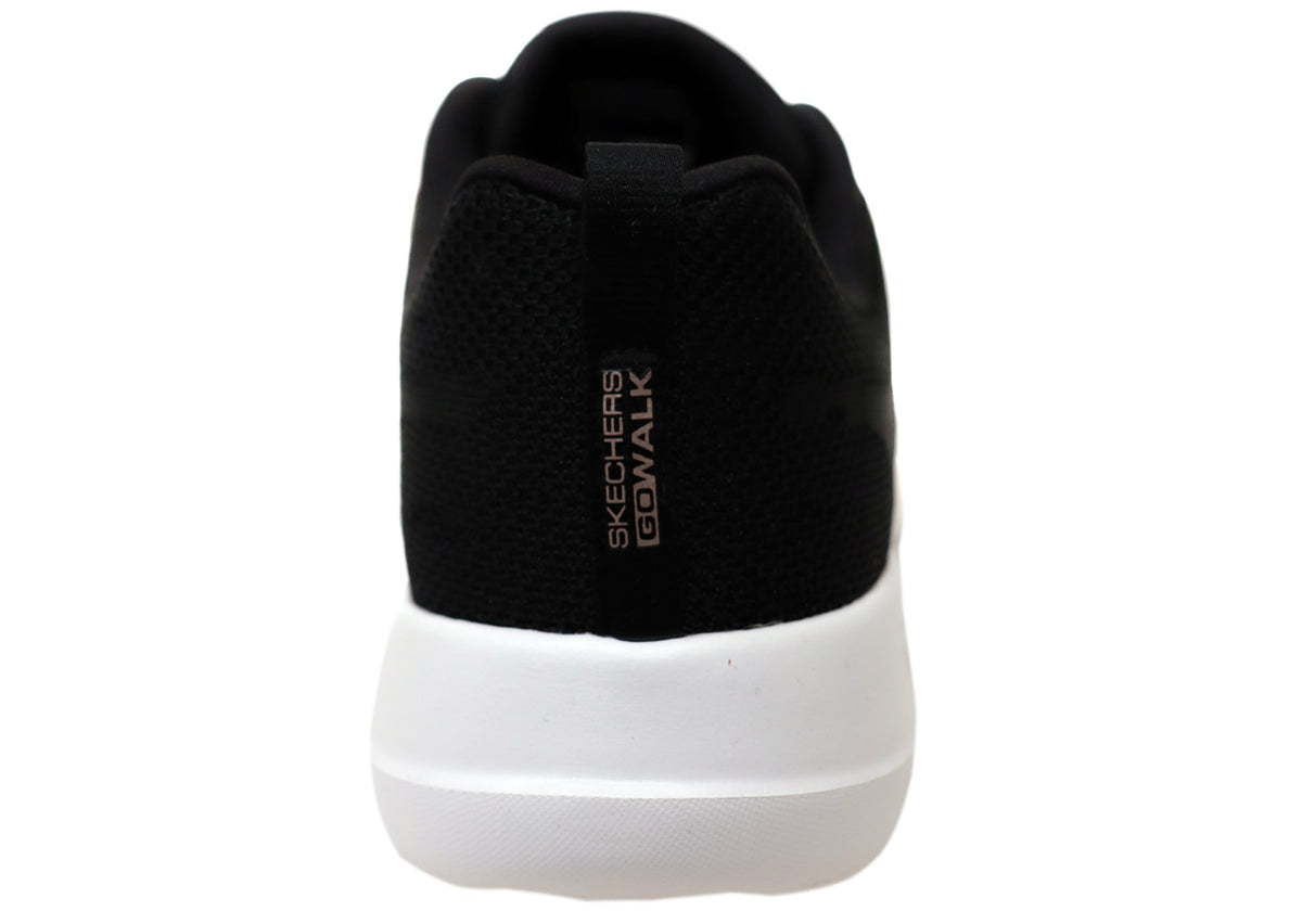 Skechers Womens GO Walk Joy Violet Comfortable Shoes Black Rose Gold