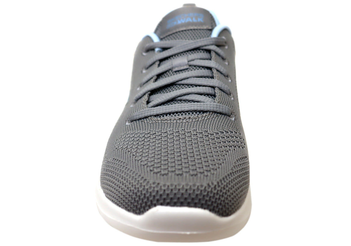 Skechers Womens GO Walk Joy Violet Comfortable Shoes Grey Blue