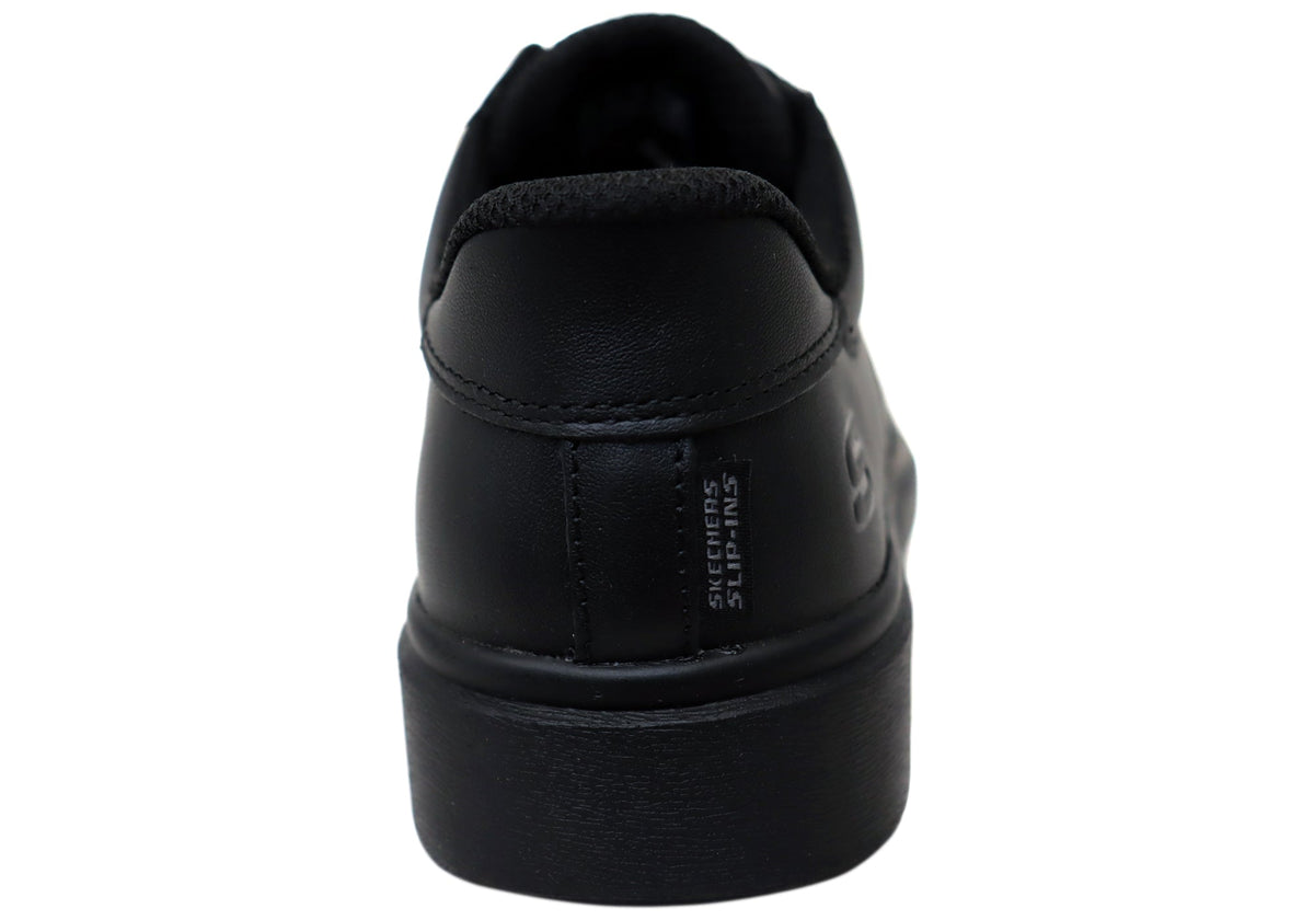 Skechers Unisex Kids Smooth Tracks Classic Frame Leather School Shoes