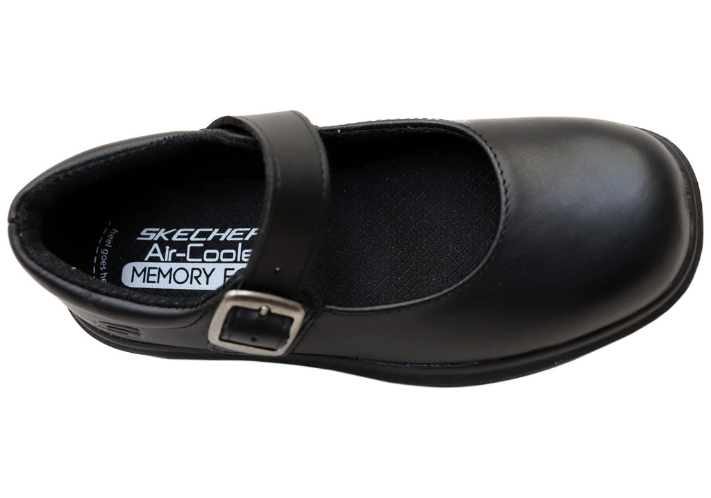 Skechers Kids Girls Smooth Tracks Elegant Steps Leather School Shoes