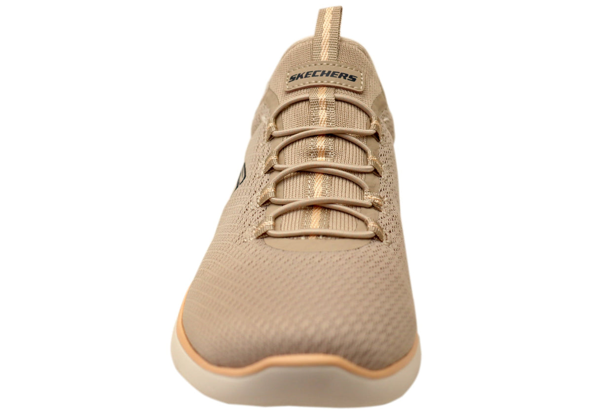Skechers Womens Summit Summer Blush Comfortable Slip On Shoes Taupe