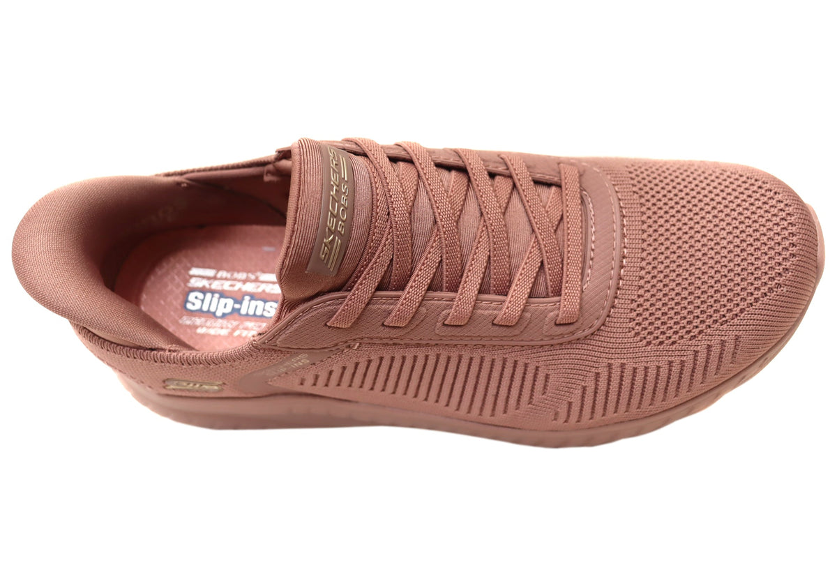 Skechers Womens Slip Ins Bobs Sport Squad Chaos Current Wide Shoes