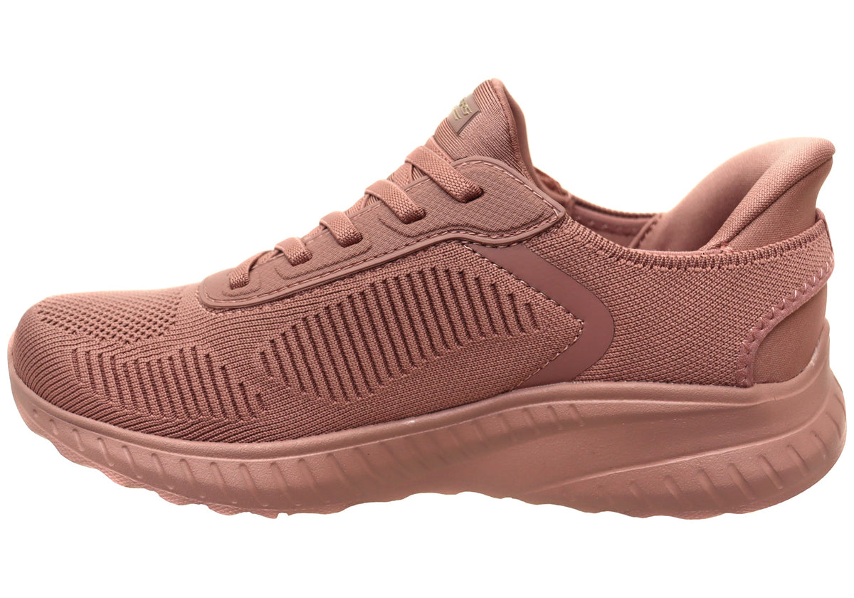 Skechers Womens Slip Ins Bobs Sport Squad Chaos Current Wide Shoes