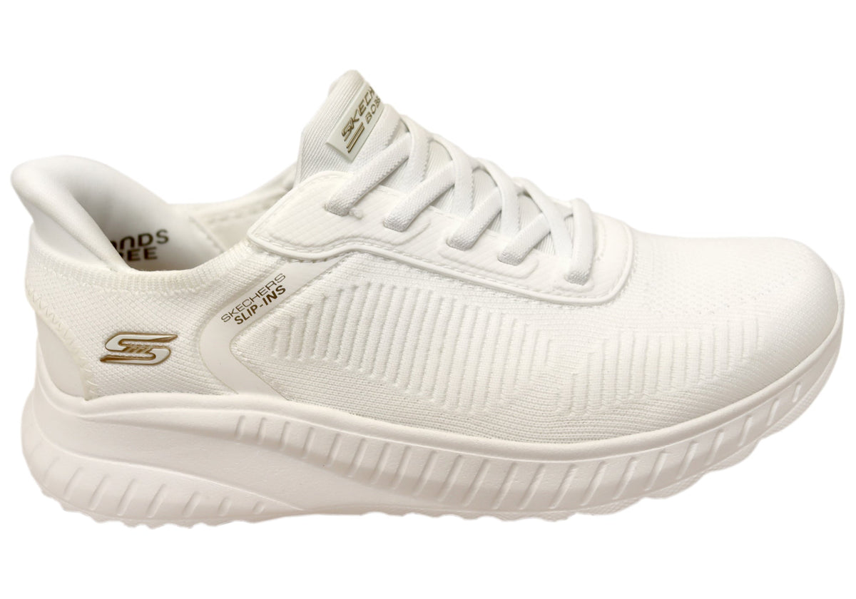 Skechers Womens Slip Ins Bobs Sport Squad Chaos Current Wide Shoes