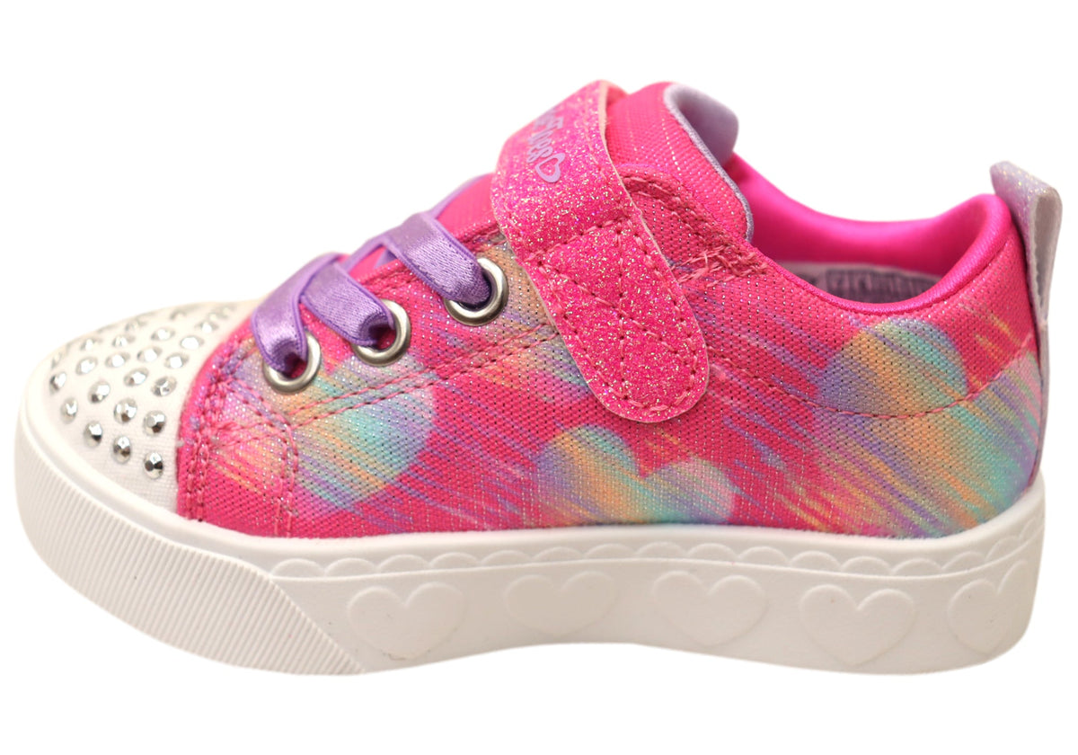 Skechers Kids Infants Girls S Lights Heart Steps Heart Sketch Shoes