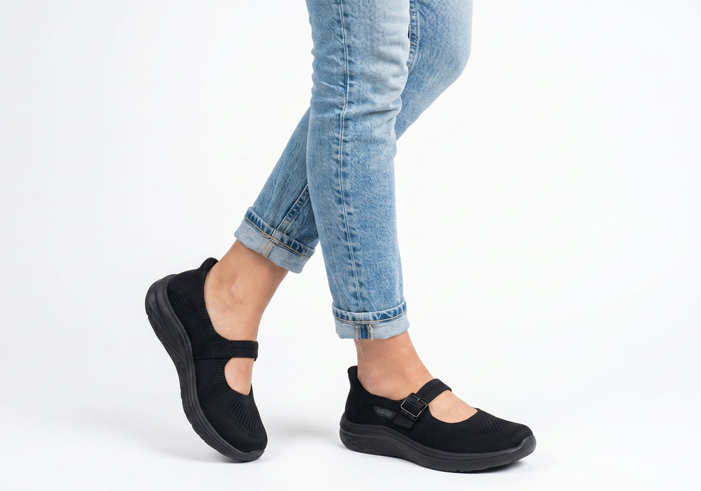 Skechers Womens Slip Ins Max Cushioning Lite Aura Mary Jane Shoes